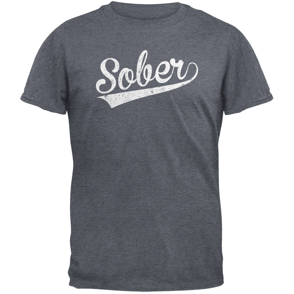 St. Patricks Day - Sober Dark Heather Adult T-Shirt Men's T-Shirts Old Glory 2XL Grey