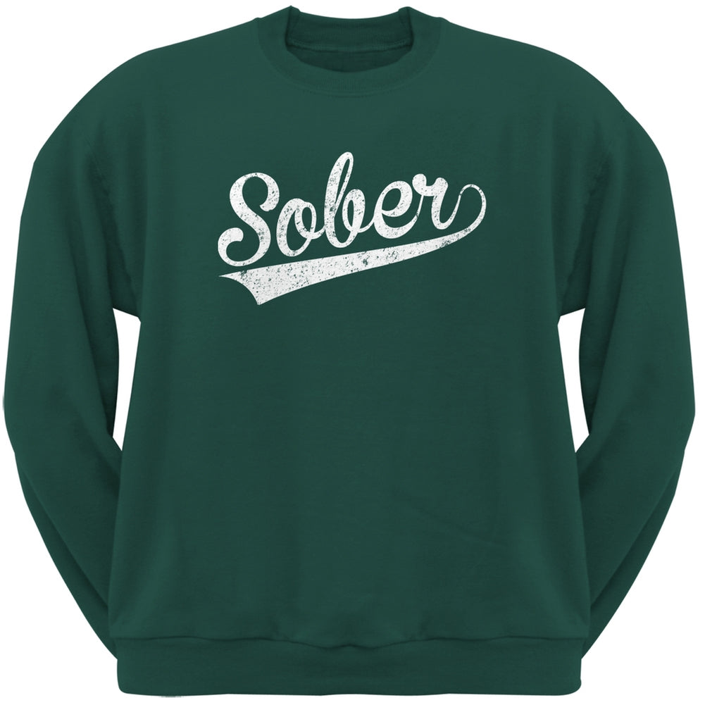 St. Patricks Day - Sober Forest Green Adult Sweatshirt Men's Sweatshirts Old Glory 2XL Green