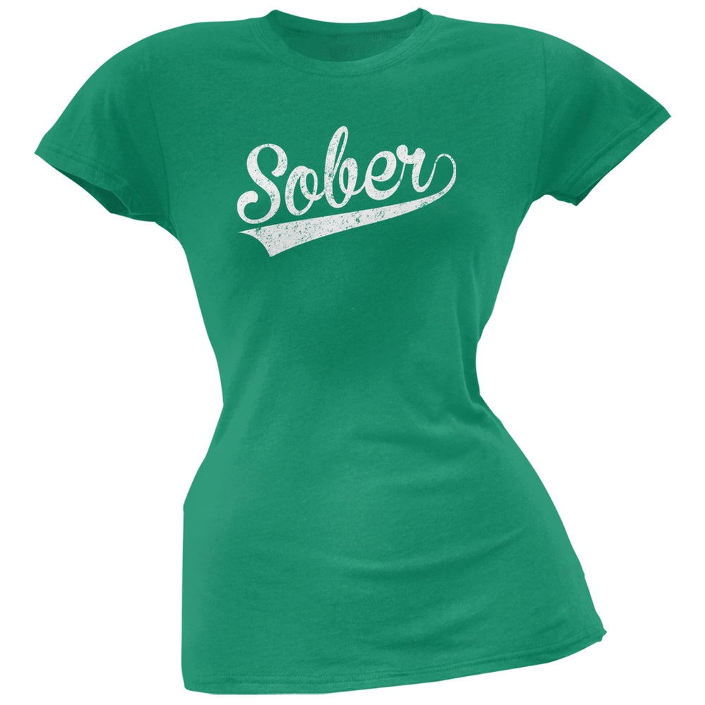 St. Patricks Day - Sober Kelly Green Soft Juniors T-Shirt Juniors T-Shirts Old Glory 2XL Green
