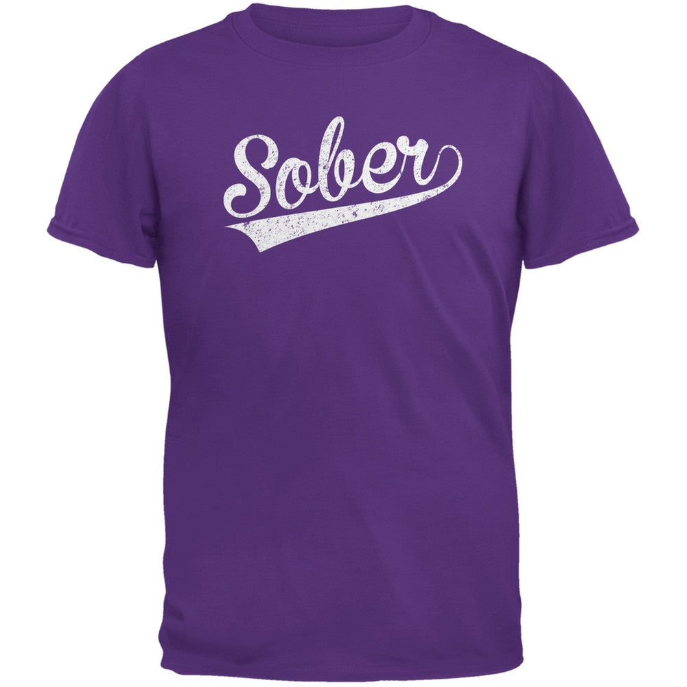 St. Patricks Day - Sober Purple Adult T-Shirt Men's T-Shirts Old Glory 2XL Purple