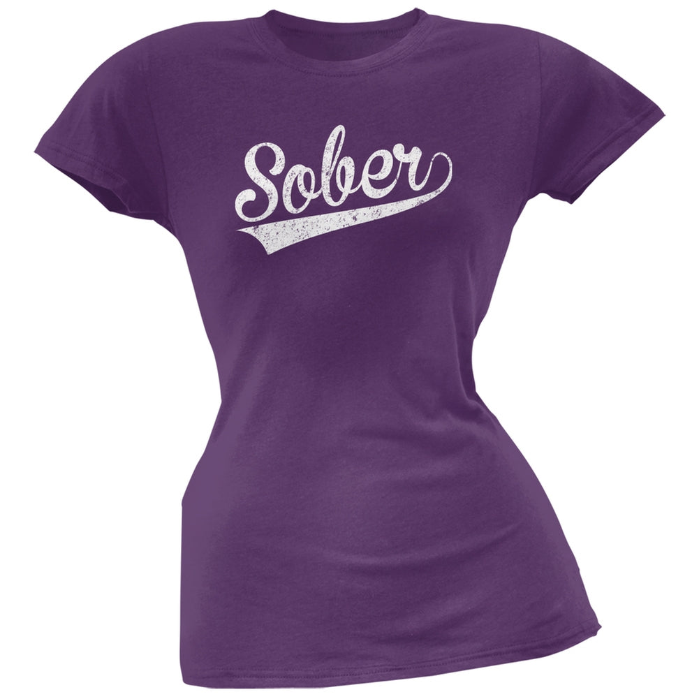 St. Patricks Day - Sober Purple Soft Juniors T-Shirt Juniors T-Shirts Old Glory 2XL Purple