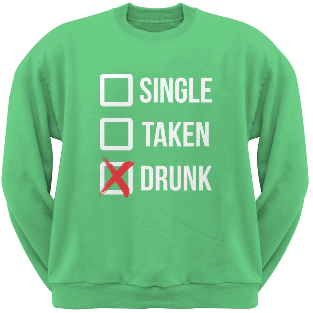 St. Patricks Day - Single Taken Drunk Irish Green Adult Sweatshirt Men's Sweatshirts Old Glory 2XL Green