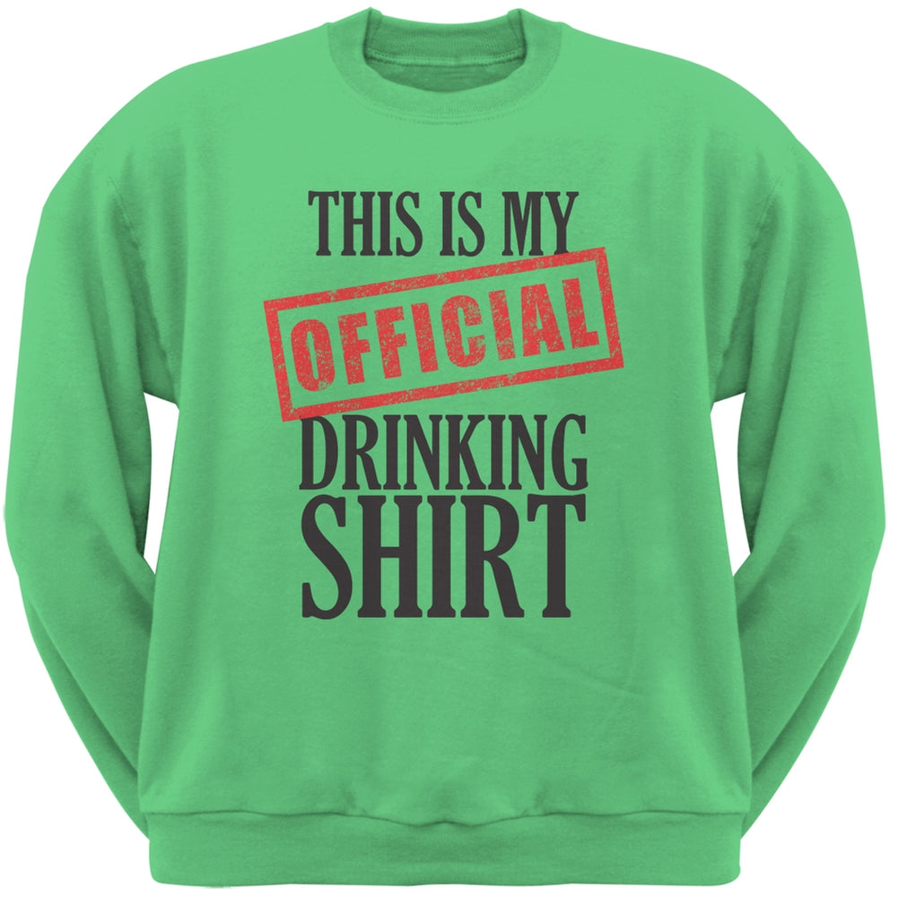 St. Patricks Day - Official Drinking Shirt Irish Green Adult Sweatshirt Men's Sweatshirts Old Glory 2XL Green