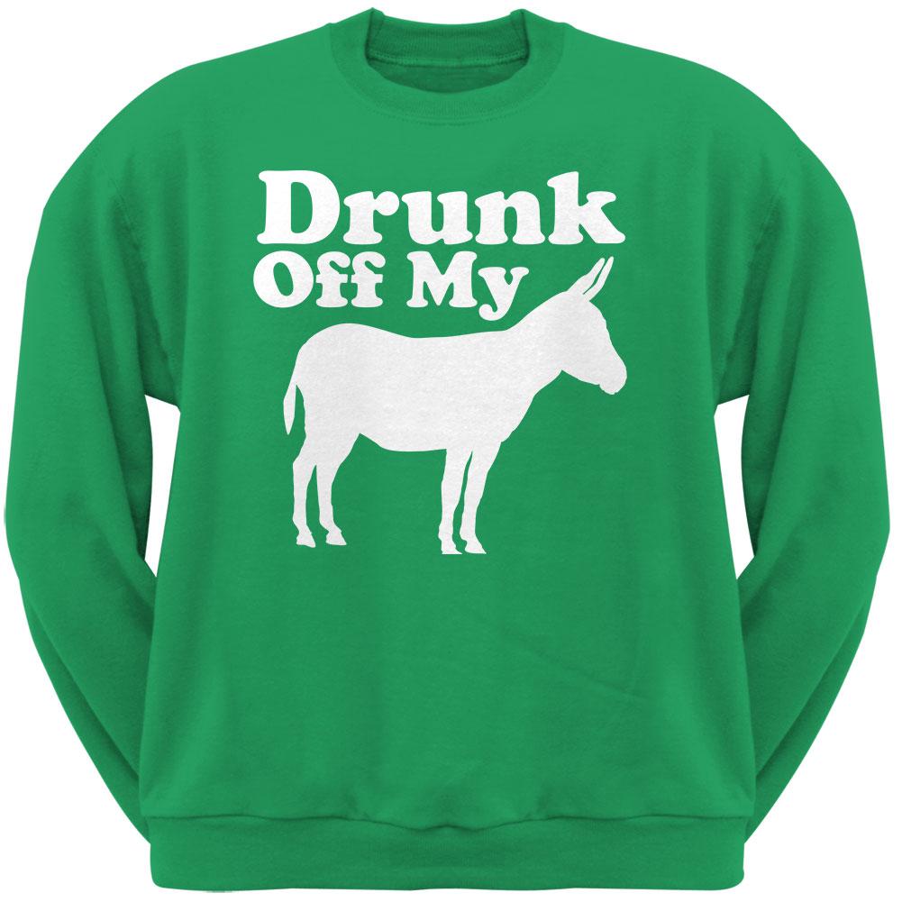 St. Patricks Day - Drunk Off My Ass Irish Green Adult Sweatshirt Men's Sweatshirts Old Glory 2XL Green
