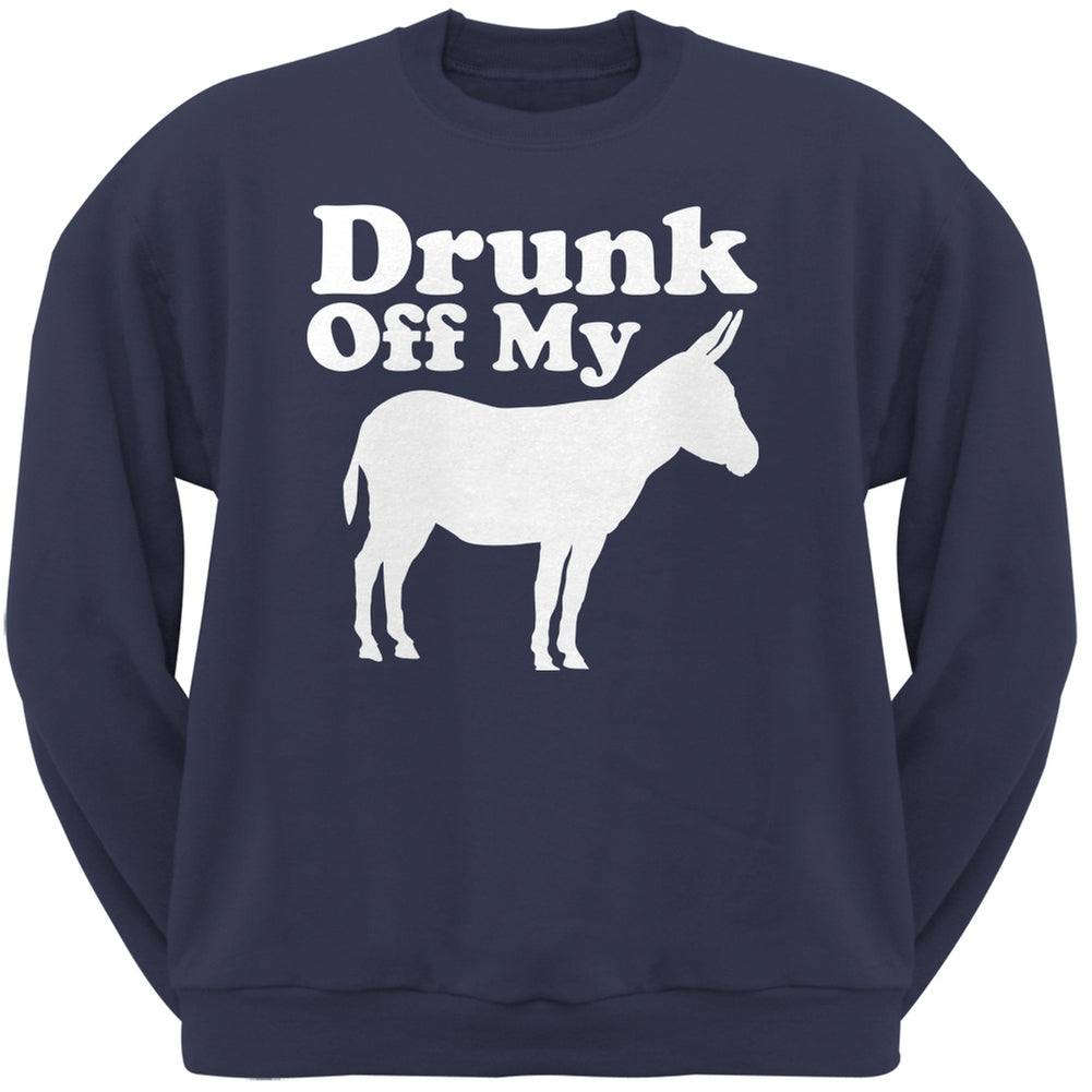 St. Patricks Day - Drunk Off My Ass Navy Adult Sweatshirt Men's Sweatshirts Old Glory 2XL Blue