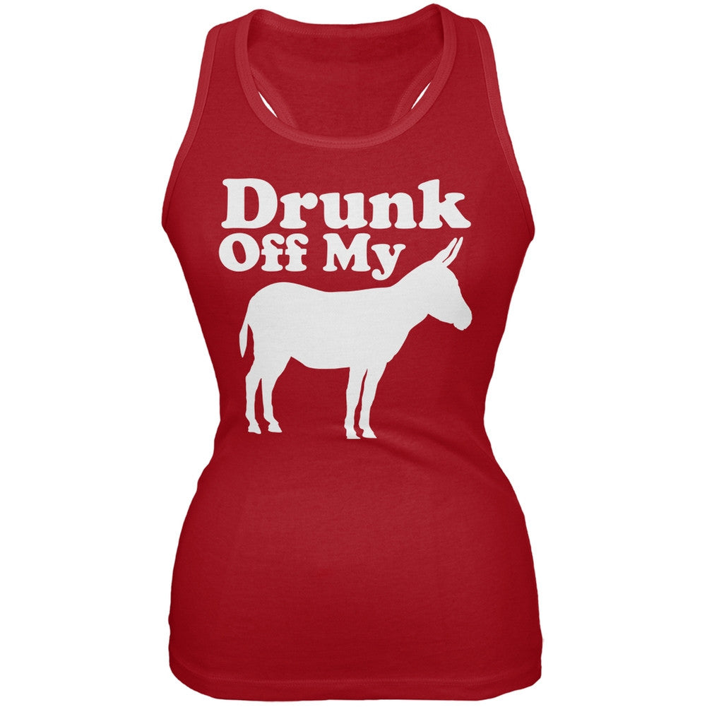 St. Patricks Day - Drunk Off My Ass Red Soft Juniors Tank Juniors Tank Tops Old Glory 2XL Red
