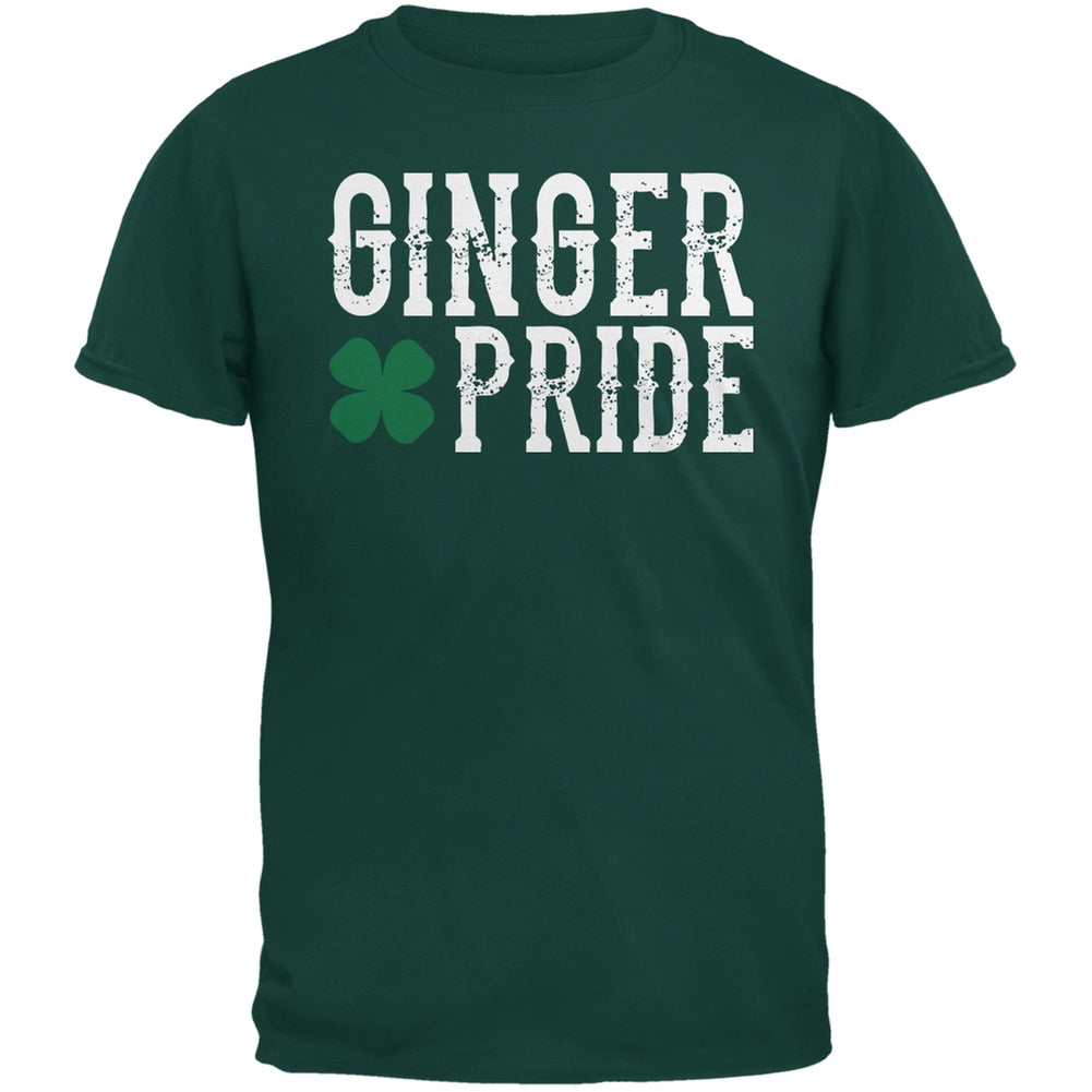 St. Patricks Day - Ginger Pride Forest Green Adult T-Shirt Men's T-Shirts Old Glory 2XL Green