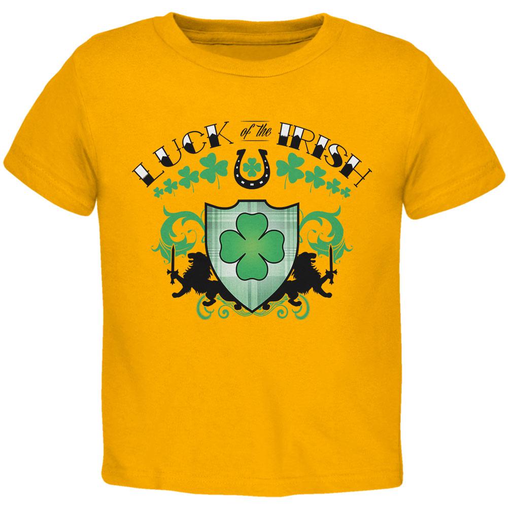 St. Patricks Day - Luck Of The Irish Gold Toddler T-Shirt Toddler T-Shirts Old Glory 2T Yellow