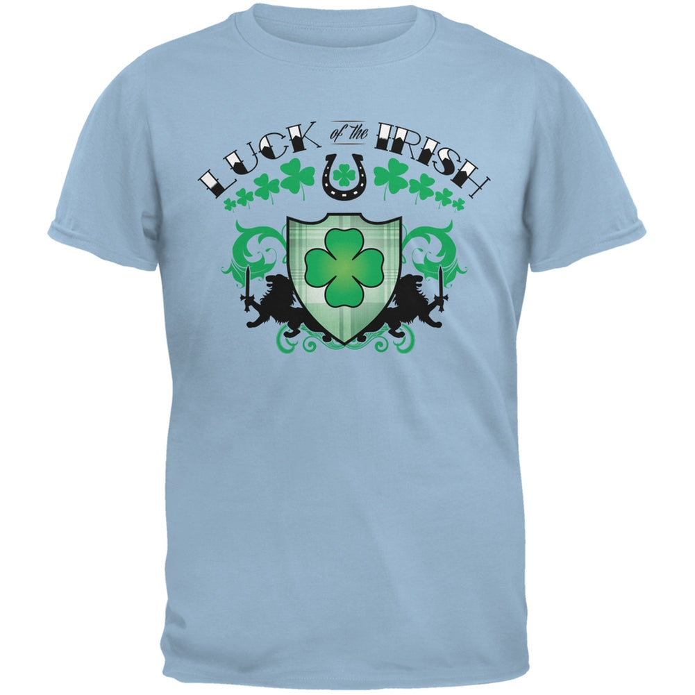St. Patricks Day - Luck Of The Irish Light Blue Adult T-Shirt Men's T-Shirts Old Glory 2XL Blue