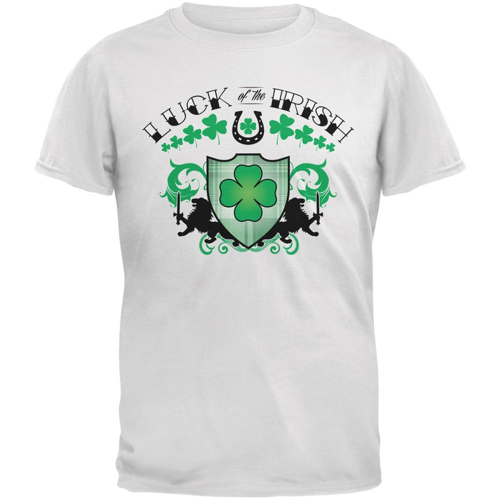 St. Patricks Day - Luck Of The Irish White Adult T-Shirt Men's T-Shirts Old Glory 2XL White