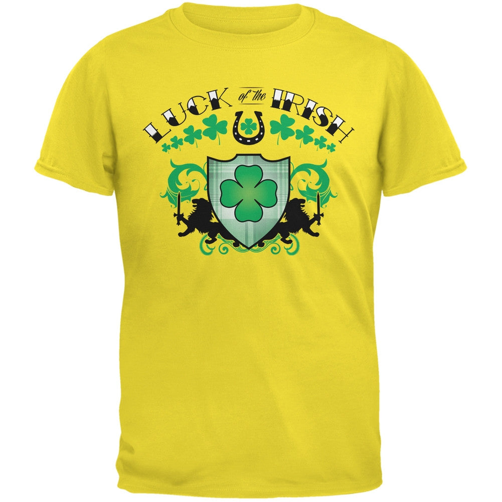 St. Patricks Day - Luck Of The Irish Yellow Adult T-Shirt Men's T-Shirts Old Glory 2XL Yellow
