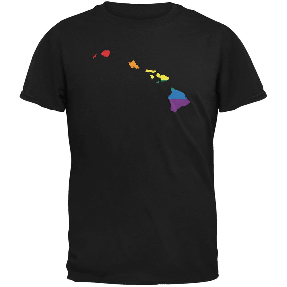 Hawaii LGBT Gay Pride Rainbow Black Youth T-Shirt Youth T-Shirts Old Glory LG Black