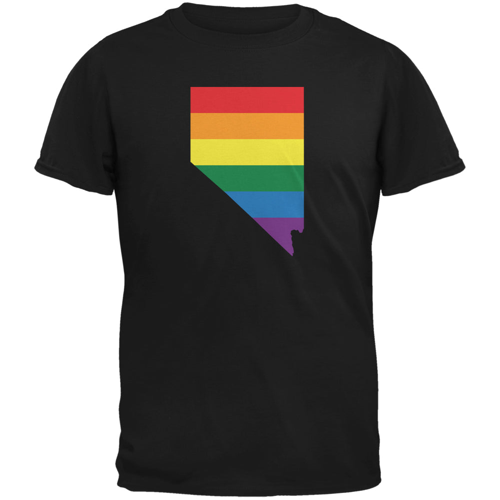 Nevada LGBT Gay Pride Rainbow Black Youth T-Shirt Youth T-Shirts LGBT YLG Black