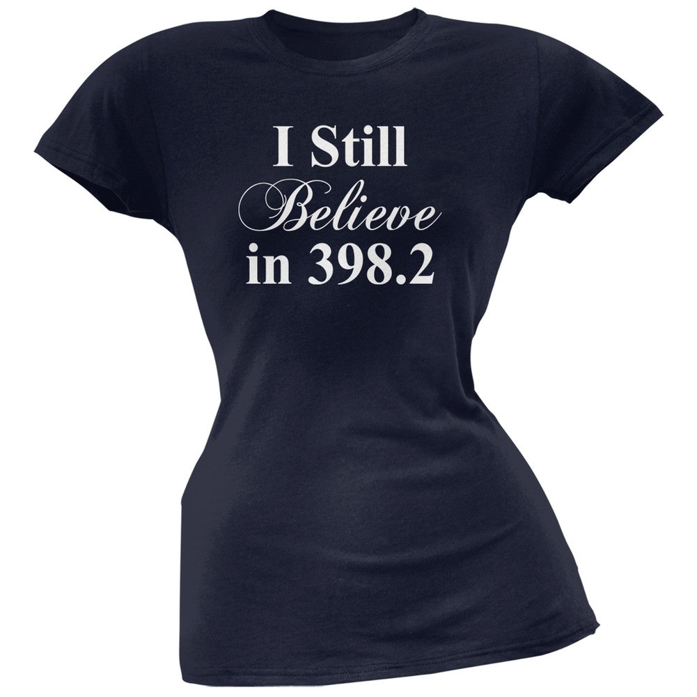 I Still Believe in 398.2 Navy Soft Juniors T-Shirt Juniors T-Shirts Old Glory 2XL Blue