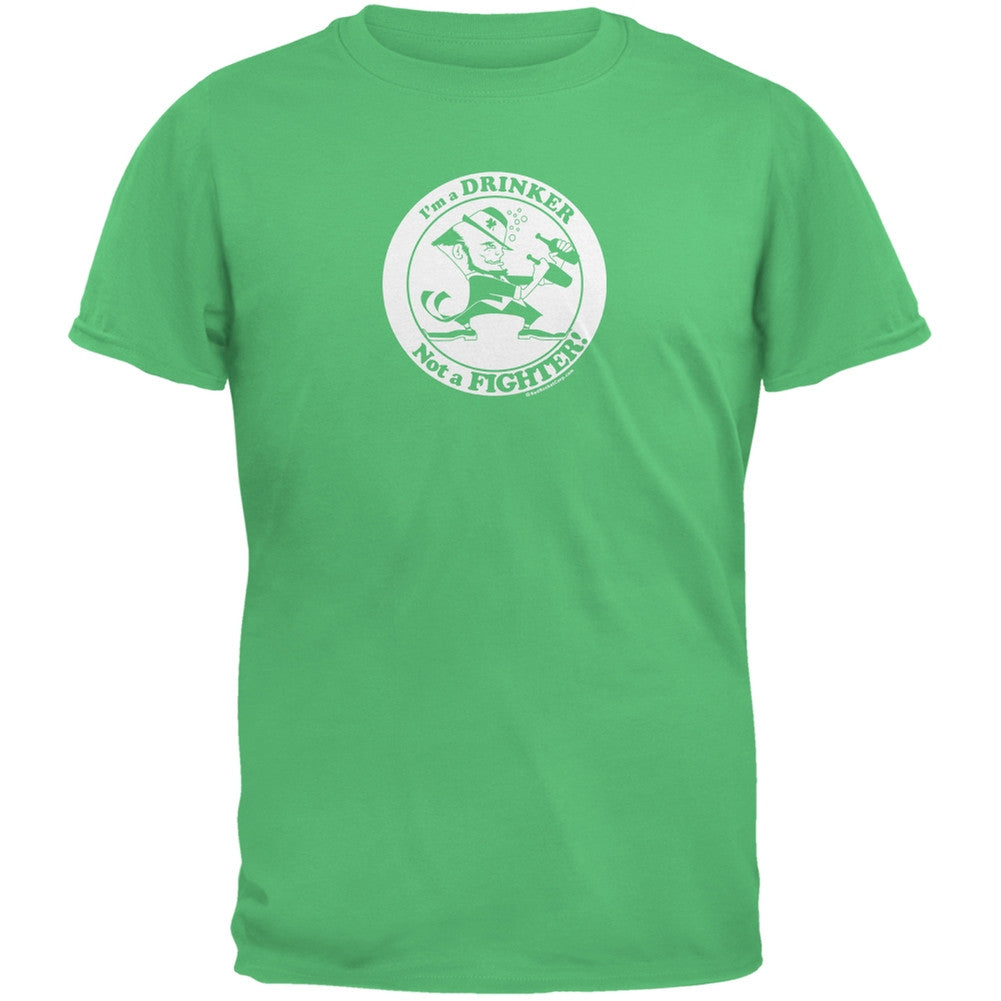 St. Patricks Day - Drinker Not A Fighter Irish Green Youth T-Shirt Youth T-Shirts Old Glory