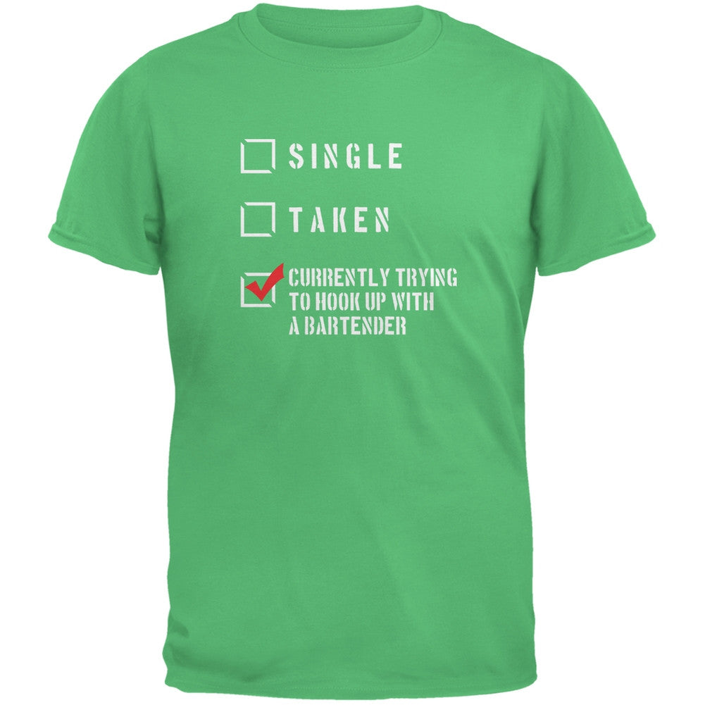 St Patricks Day - Hook Up Bartender Irish Green Adult T-Shirt Men's T-Shirts Old Glory SM Green