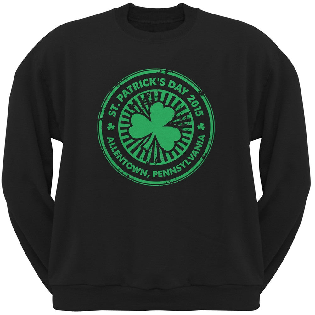St. Patrick's Day - Allentown PA Black Adult Sweatshirt Men's Sweatshirts Old Glory 2XL Black