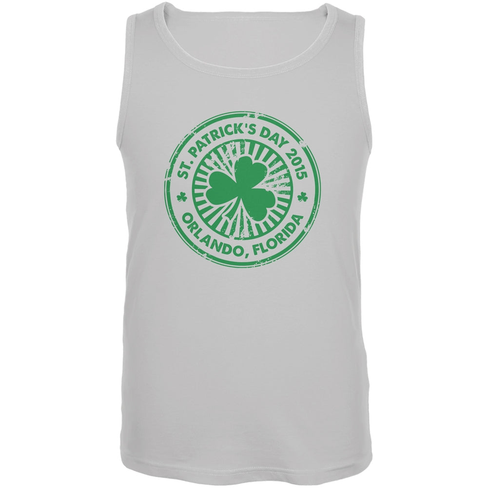 St. Patrick's Day - Orlando FL White Adult Tank Top Men's Tank Tops Old Glory 2XL White