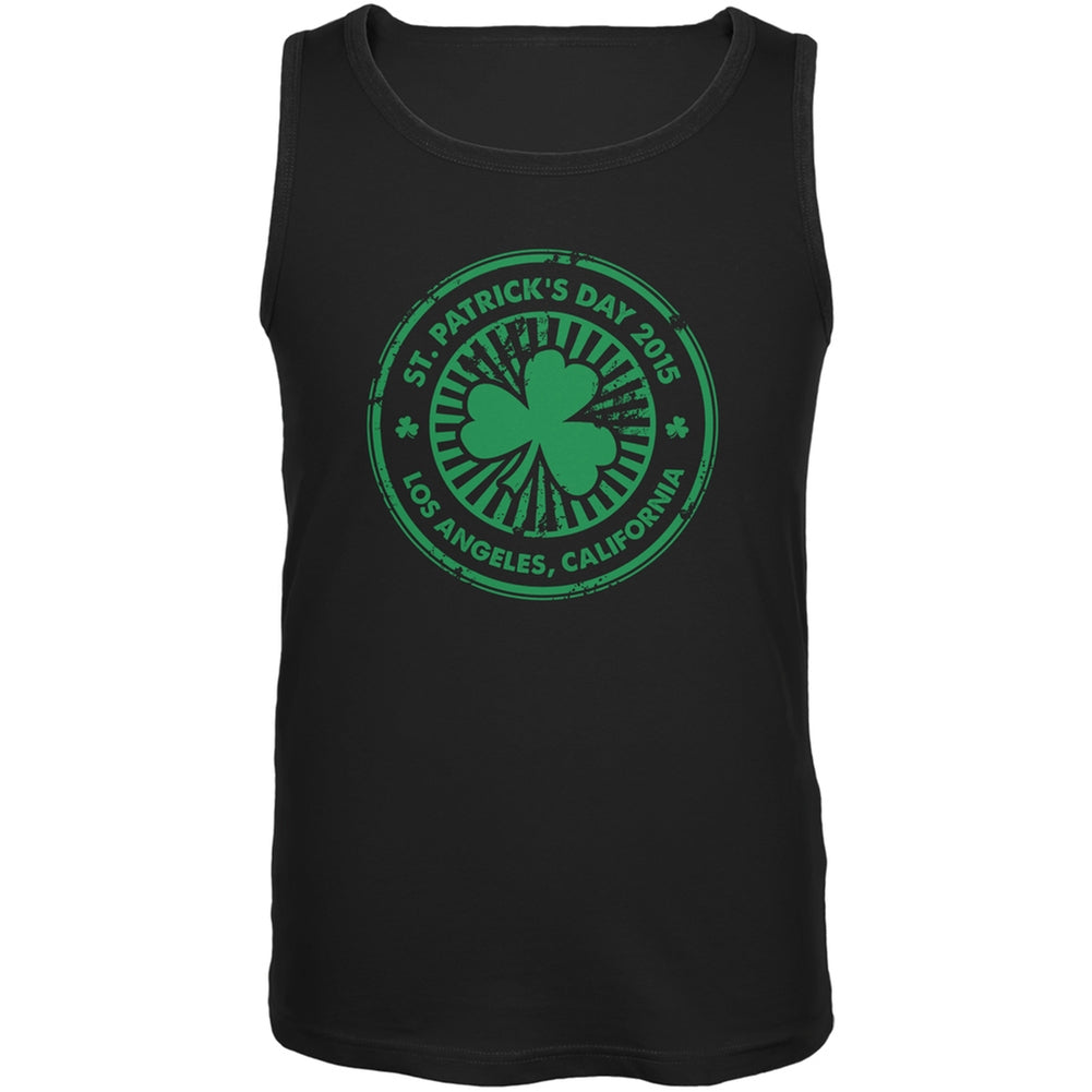 St. Patrick's Day - Los Angeles CA Black Adult Tank Top Men's Tank Tops Old Glory 2XL Black