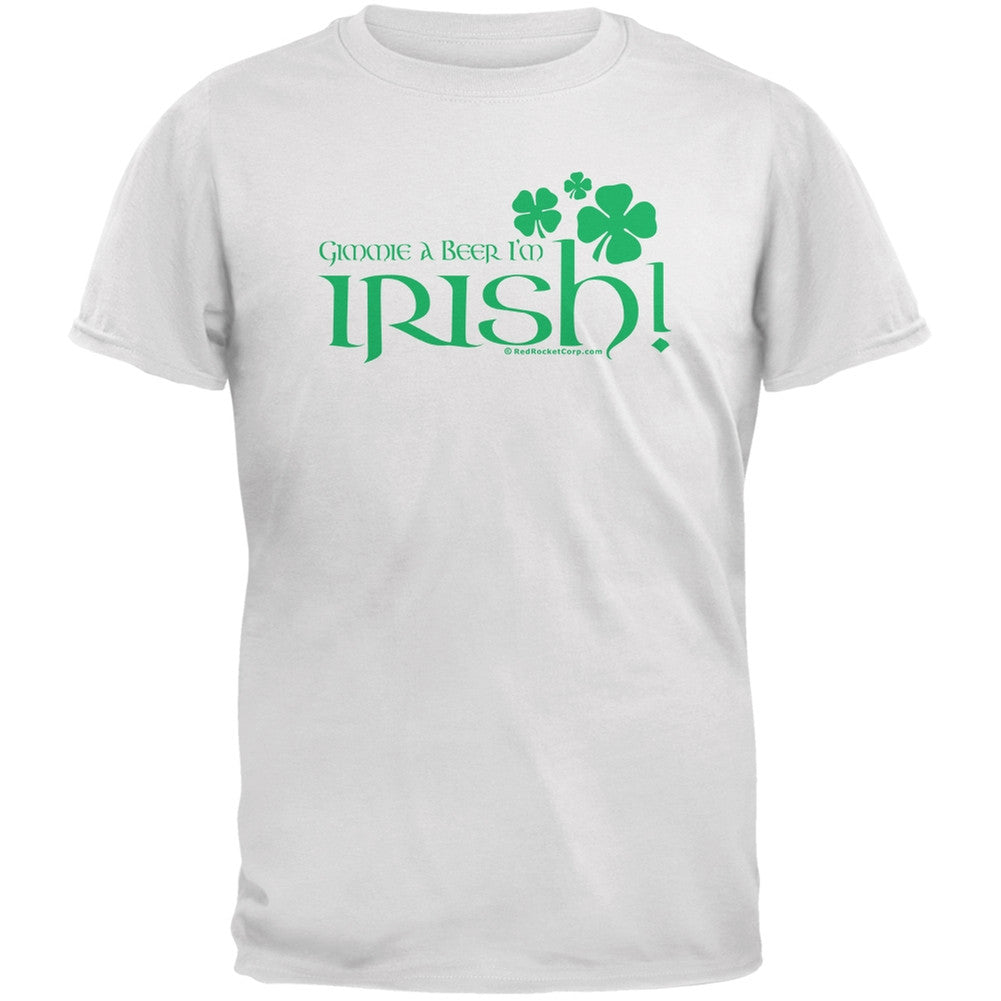 St. Patricks Day - Gimmie A Beer I'm Irish White Youth T-Shirt Youth T-Shirts Old Glory LG White