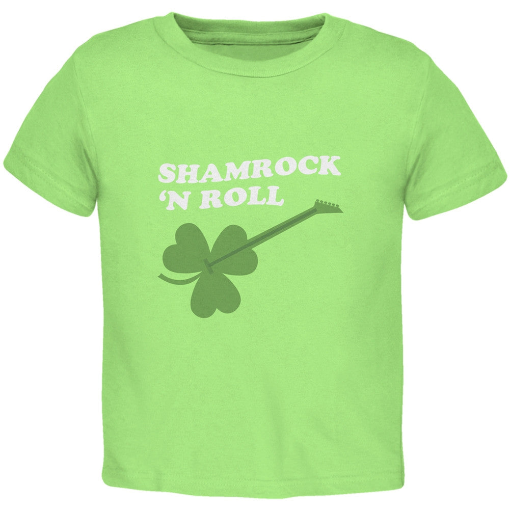 St. Patrick's Day - Shamrock 'N Roll Lime Green Toddler T-Shirt Toddler T-Shirts Old Glory 2T Green