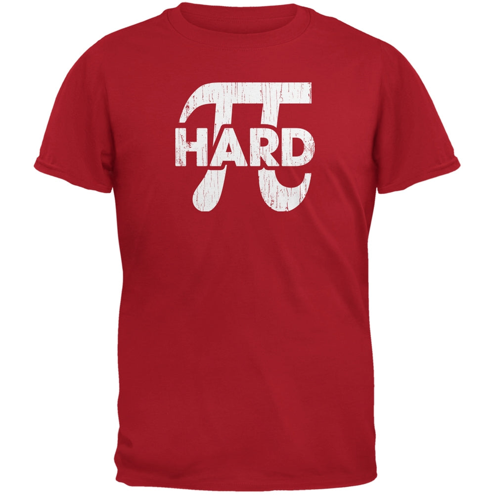 Pi Hard Red Adult T-Shirt Men's T-Shirts Old Glory 2XL Red