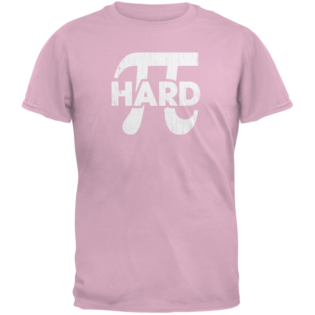 Pi Hard Light Pink Adult T-Shirt Men's T-Shirts Old Glory 2XL Pink