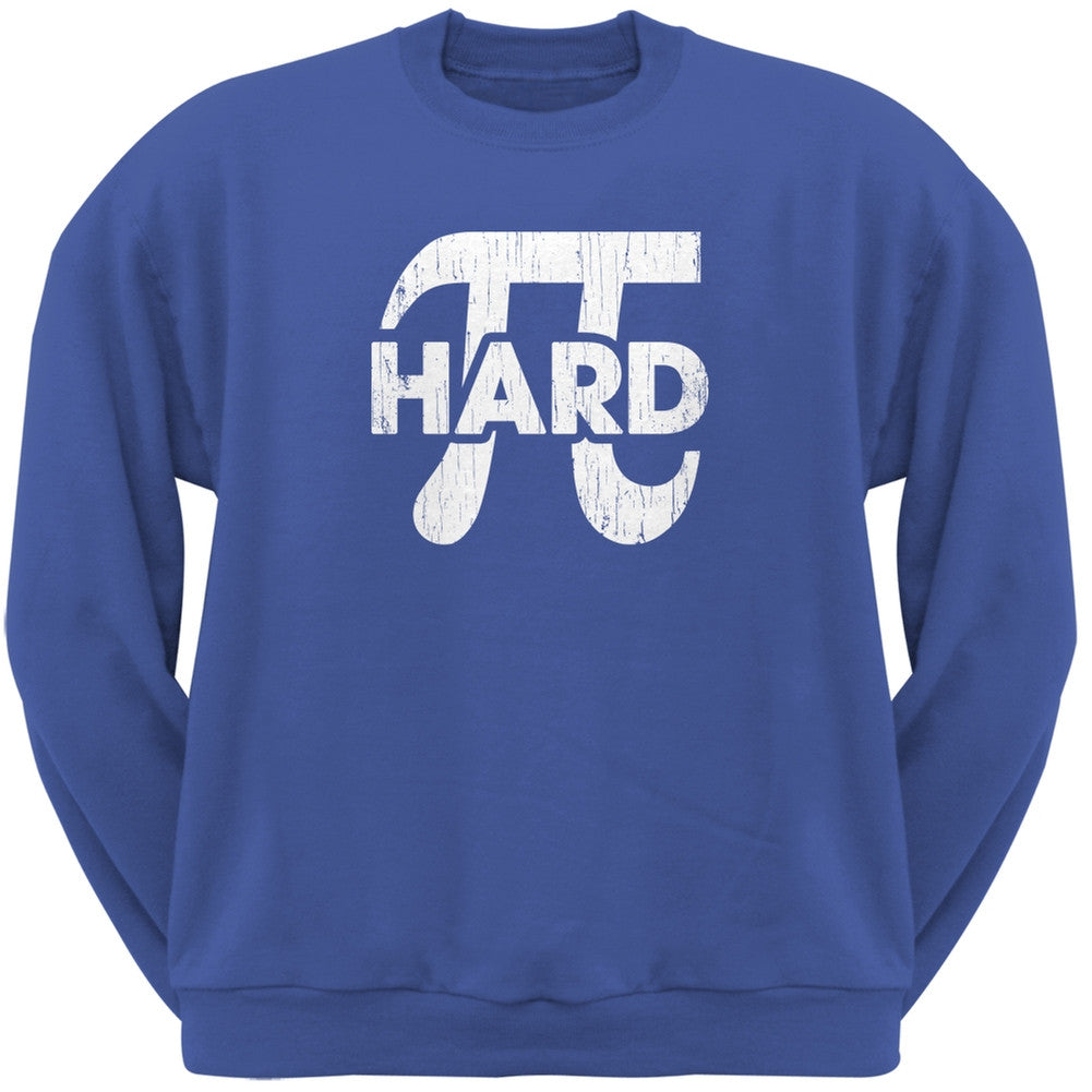 Pi Hard Blue Adult Neck Sweatshirt Men's Sweatshirts Old Glory 2XL Blue