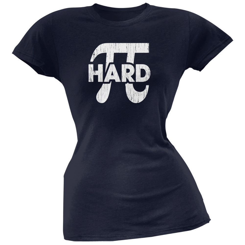 Pi Hard Navy Soft Juniors T-Shirt Juniors T-Shirts Old Glory 2XL Blue