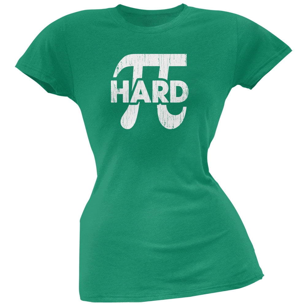 Pi Hard Kelly Green Soft Juniors T-Shirt Juniors T-Shirts Old Glory 2XL Green