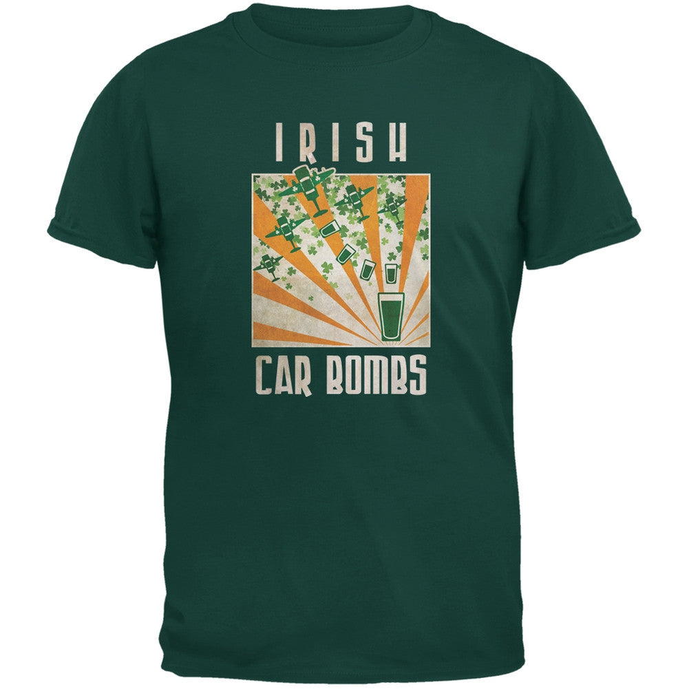 St. Patricks Day Irish Car Bombs Forest Green Adult T-Shirt Men's T-Shirts Old Glory 2XL Green