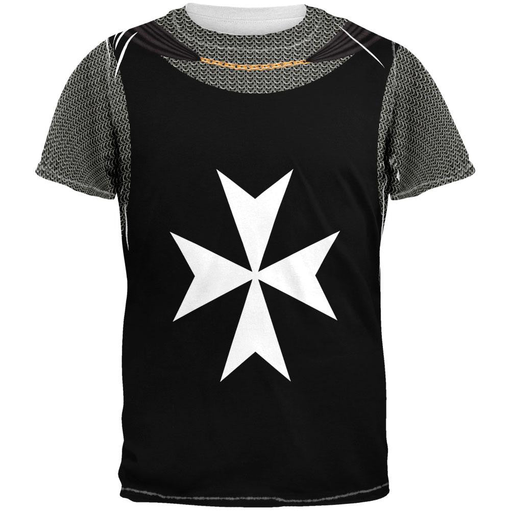 Knights Hospitaller Costume All Over Adult T-Shirt Men's T-Shirts Old Glory 2XL White