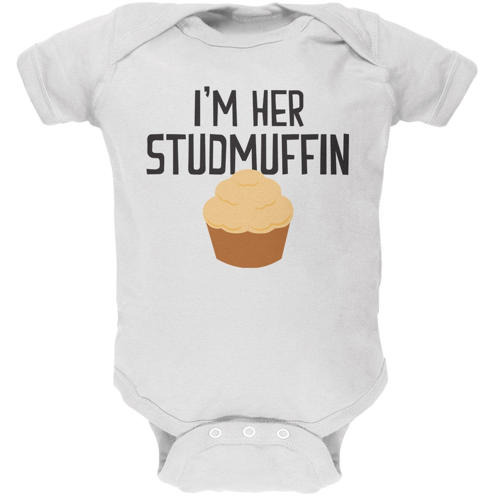 I'm Her Studmuffin White Soft Baby One Piece Baby One Piece Old Glory