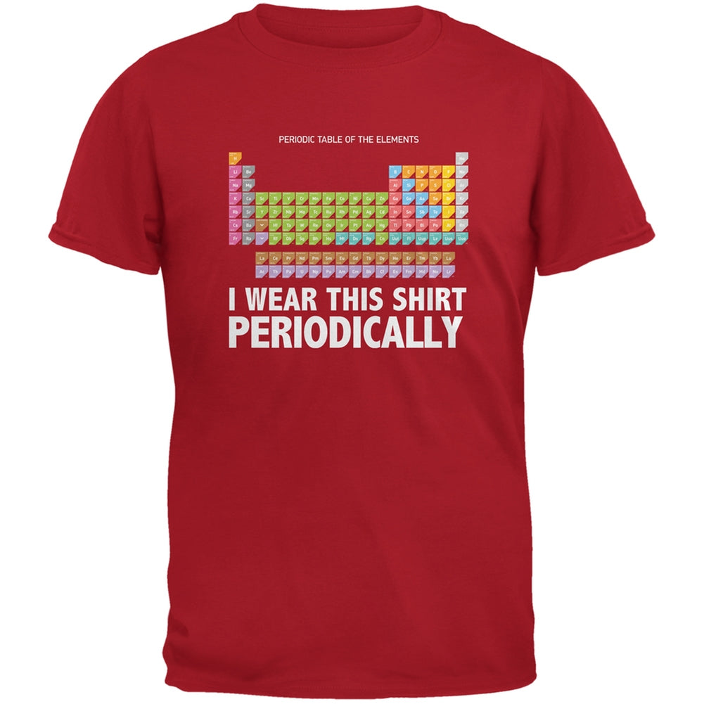 I Wear This Shirt Periodically Red Adult T-Shirt Men's T-Shirts Old Glory 2XL Red