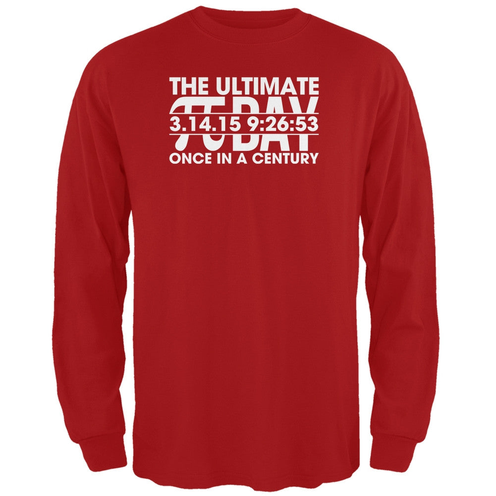 The Ultimate Pi Day 3.14.15 Red Adult Long Sleeve T-Shirt Men's Long Sleeves Old Glory SM Red