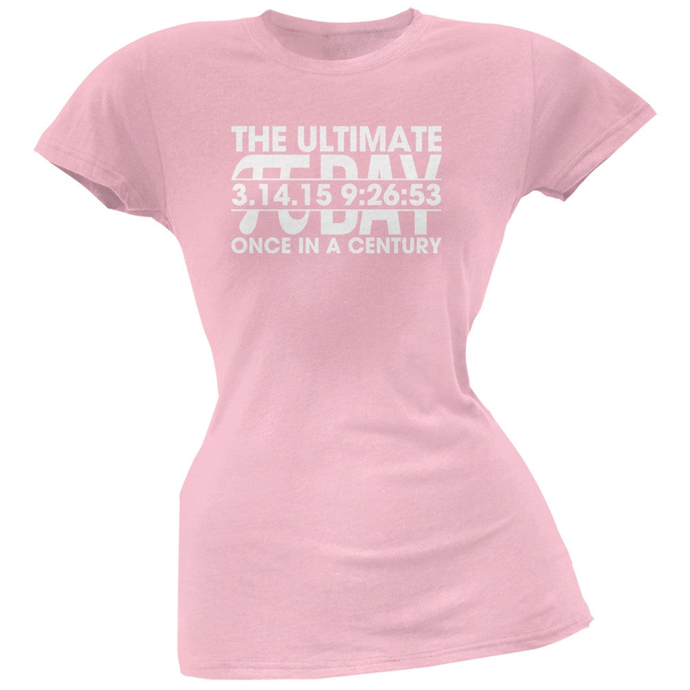 The Ultimate Pi Day 3.14.15 Light Pink Soft Juniors T-Shirt Juniors T-Shirts Old Glory SM Pink