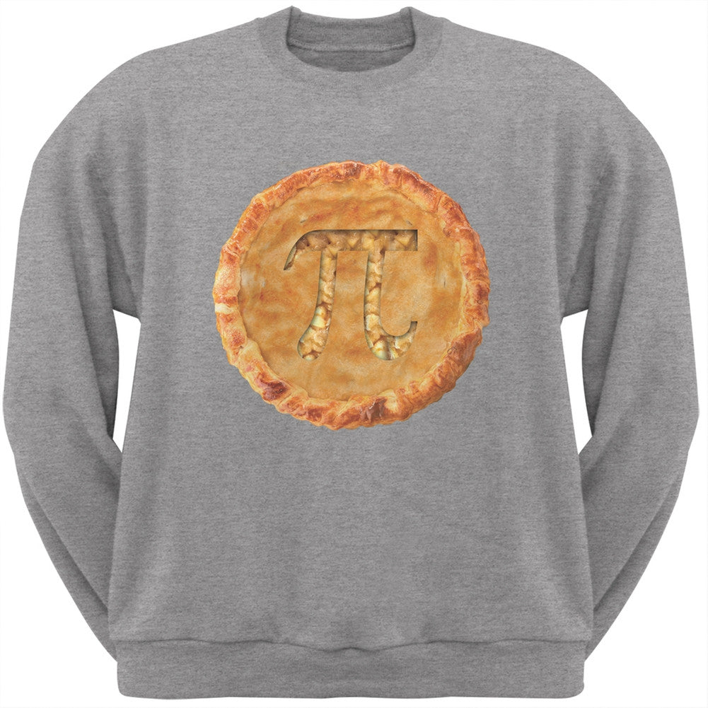 Pi Pie Heather Grey Adult Sweatshirt Men's Sweatshirts Old Glory SM Grey
