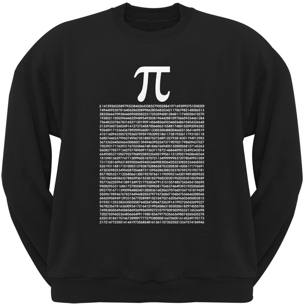 Pi Numbers Black Adult Sweatshirt Men's Sweatshirts Old Glory SM Black