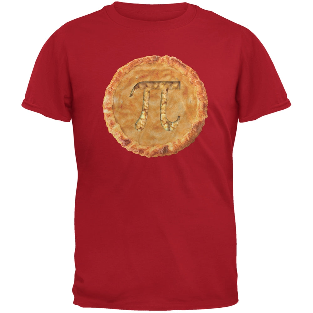 Pi Pie Red Adult T-Shirt Men's T-Shirts Old Glory SM Red