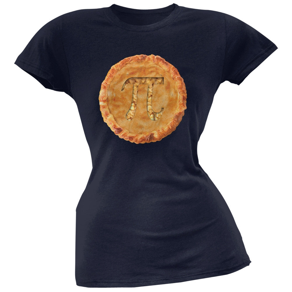 Pi Pie Navy Soft Juniors T-Shirt Juniors T-Shirts Old Glory SM Blue