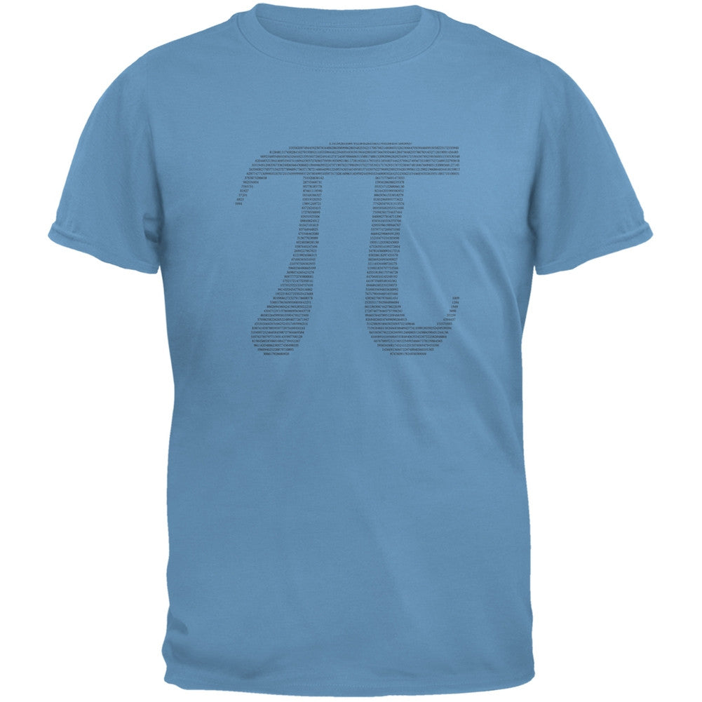 Pi Carolina Blue Adult T-Shirt Men's T-Shirts Old Glory 2XL Blue