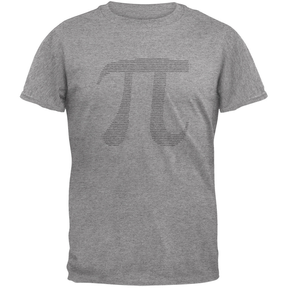 Pi Heather Grey Adult T-Shirt Men's T-Shirts Old Glory 2XL Grey