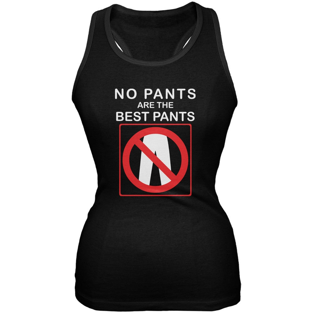 Best No Pants Funny Black Juniors Soft Tank Top Juniors Tank Tops Old Glory 2XL Black