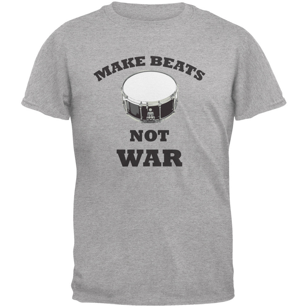 Make Beats Not War Snare Heather Grey Youth T-Shirt Youth T-Shirts Old Glory LG Grey