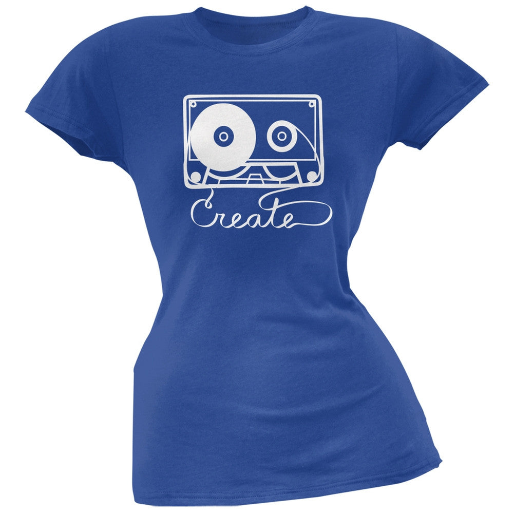 Create Royal Soft Juniors T-Shirt Juniors T-Shirts Old Glory 2X Blue