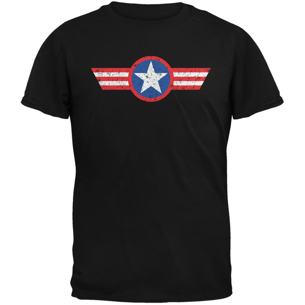 American Star Black Adult T-Shirt Men's T-Shirts Old Glory 2XL Black