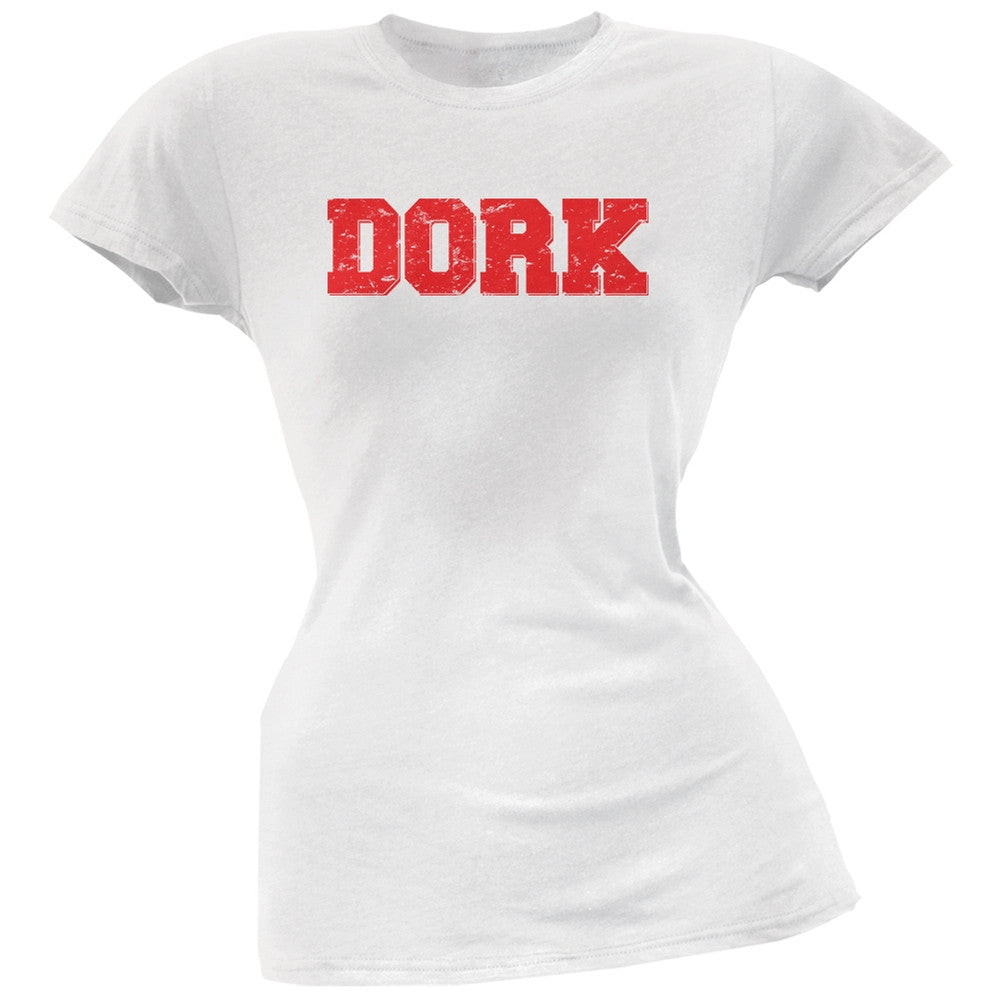 Dork White Juniors Soft T-Shirt Juniors T-Shirts Old Glory 2XL White