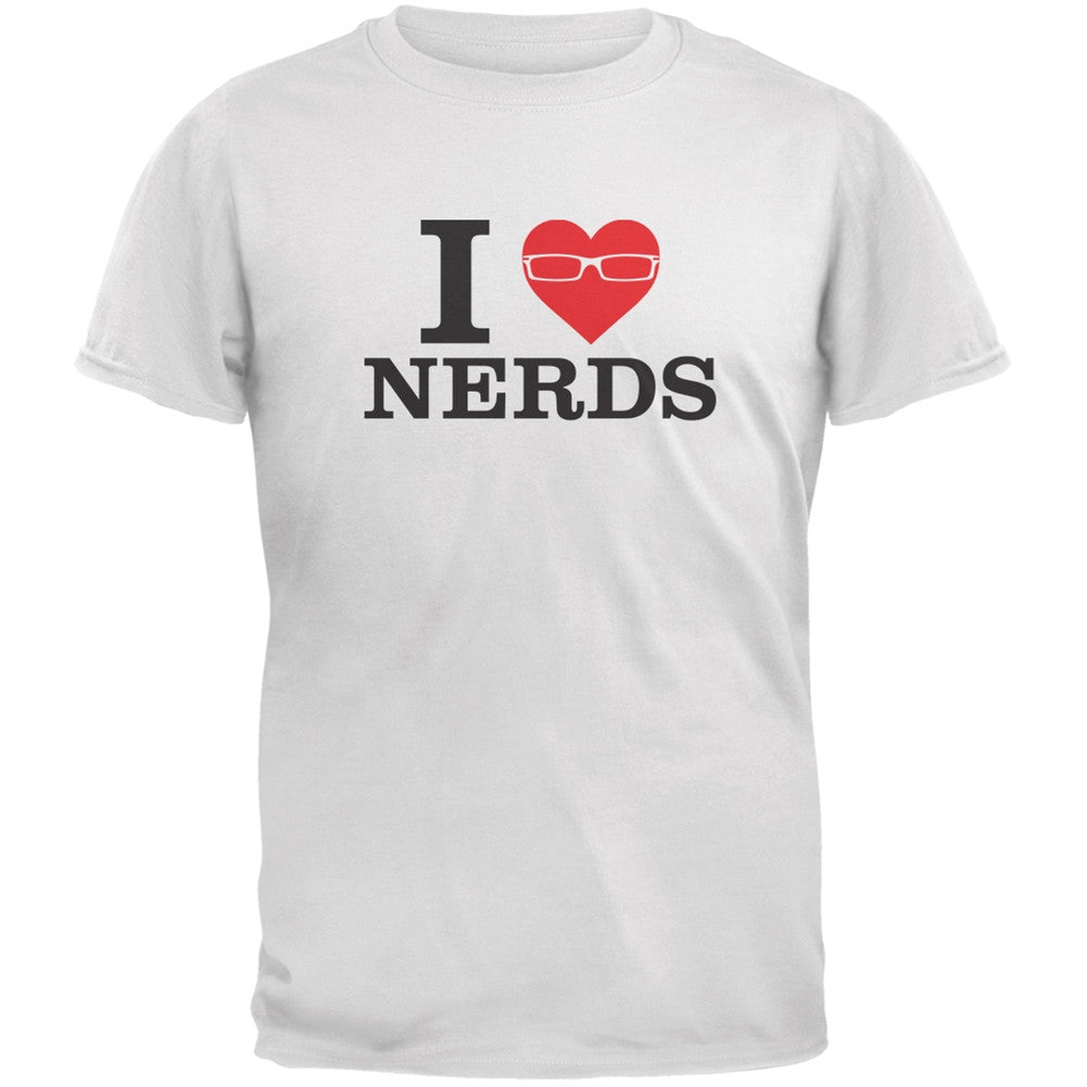 I Heart Nerds White Youth T-Shirt Youth T-Shirts Old Glory LG White