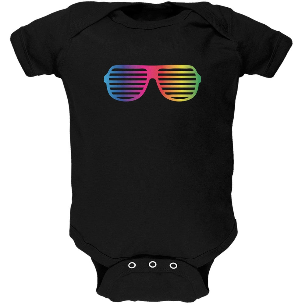 Shutter Shades Black Soft Baby One Piece Baby One Piece Old Glory 0-3M Black