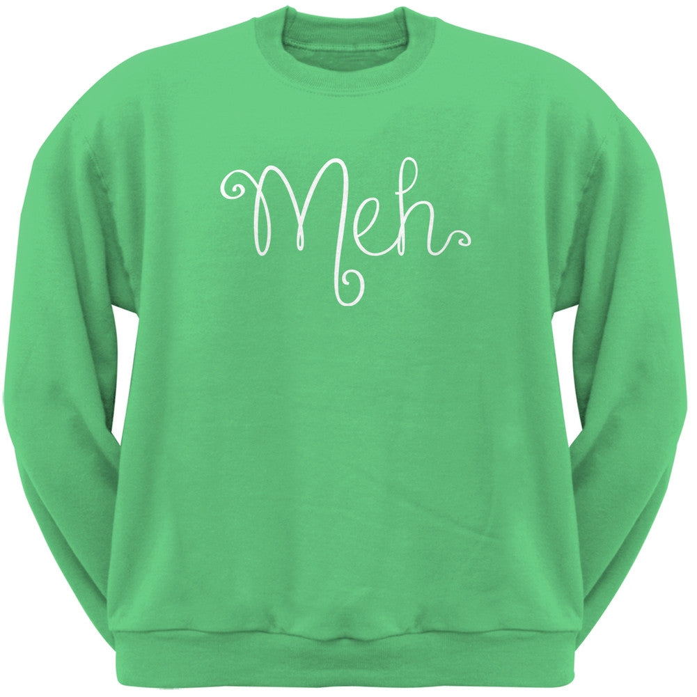 Meh Irish Green Adult Sweatshirt Men's Sweatshirts Old Glory 2XL Green